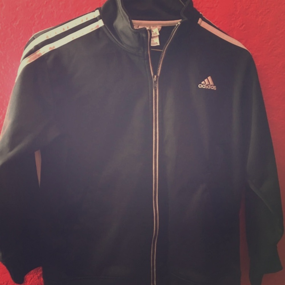 Adidas stripe zip up